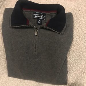 Lands’ End quarter zip knit sweater